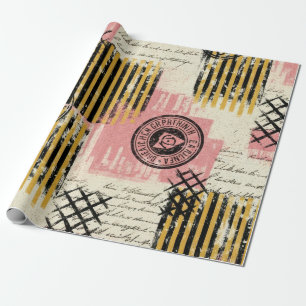 Cadeau Collage mixte vintage - Papier en détresse (1)