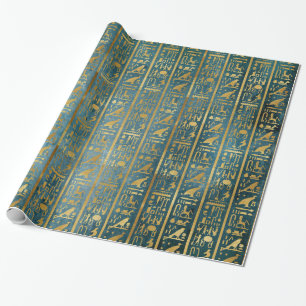 Cadeau Copie de papier égyptienne d'or vintage