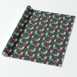 Cadeau corgi xmas pulvérisateurs papier d'emballage