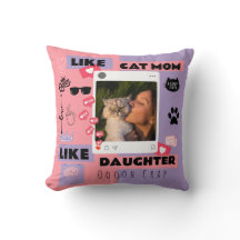 Cadeau Coussin Chat Maman Chat Papa Pour les Amour