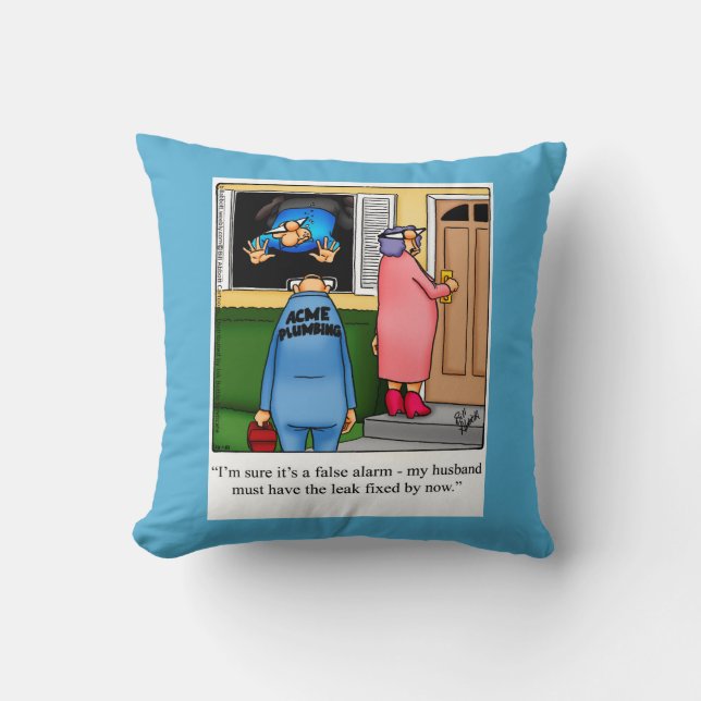 Cadeau Coussin Humour en plomberie (Recto)
