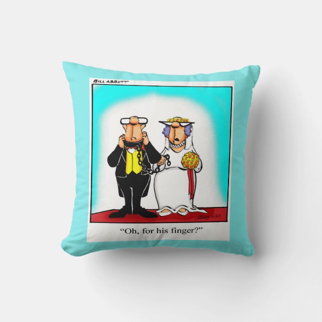 Cadeau Coussin mariage Humour (Recto)
