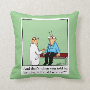 Cadeau Coussin tricot Humour