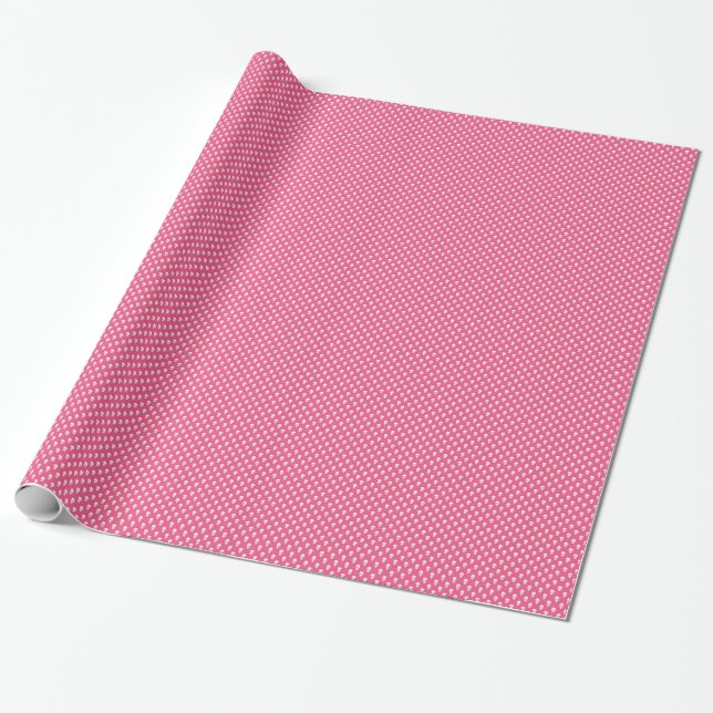 Cadeau Crânes blancs sur le papier d'emballage rose (Déroulé)