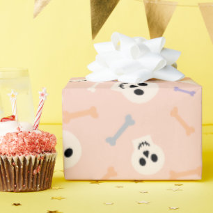 Cadeau Crânes et os d'Halloween papier à envelopper migno