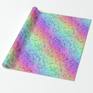 Cadeau cristal arc-en-ciel congelé : papier d'emballage