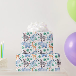 Cadeau Cute Jungle Animaux sauvages Envelopper le papier