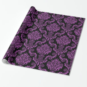 Cadeau Damas noir et violet  Papier à envelopper