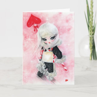 Cadeau d'amour Grand oeil art Gir carte de noël