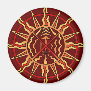 Cadeau d'art autochtone spirituel Magnet des Premi
