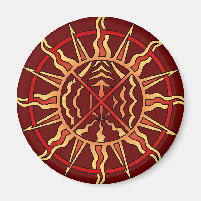Cadeau d'art autochtone spirituel Magnet des Premi (Devant)