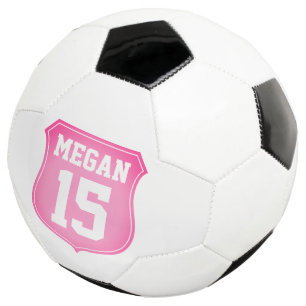 Cadeau de ballon de football personnalisé rose pou