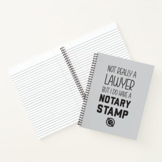 Cadeau de cahier de notaire public pas avocat