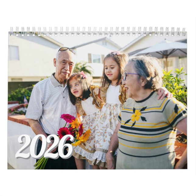 Cadeau de calendrier photo personnalisé pour maman (Protection)