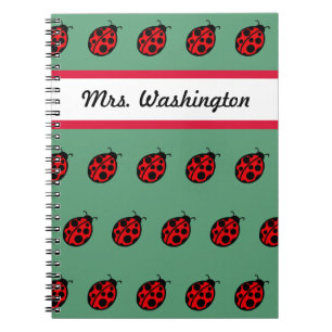 Cadeau de Carnet de l'école Ladybug de l'enseignan