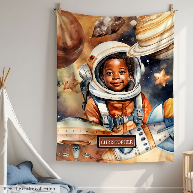 Cadeau de couverture d'aventure cosmique pour jeun (Cosmic Adventure Blanket Gift for Young Astronauts)