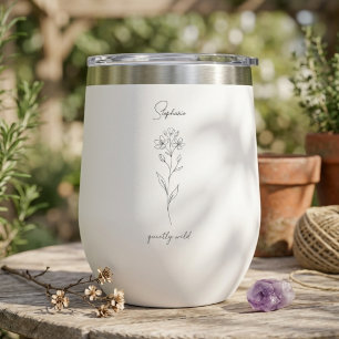 Cadeau de croquis de fleur sauvage botanique pour