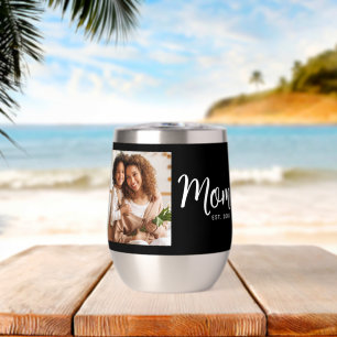 Cadeau de date d'établissement de maman Photo noir