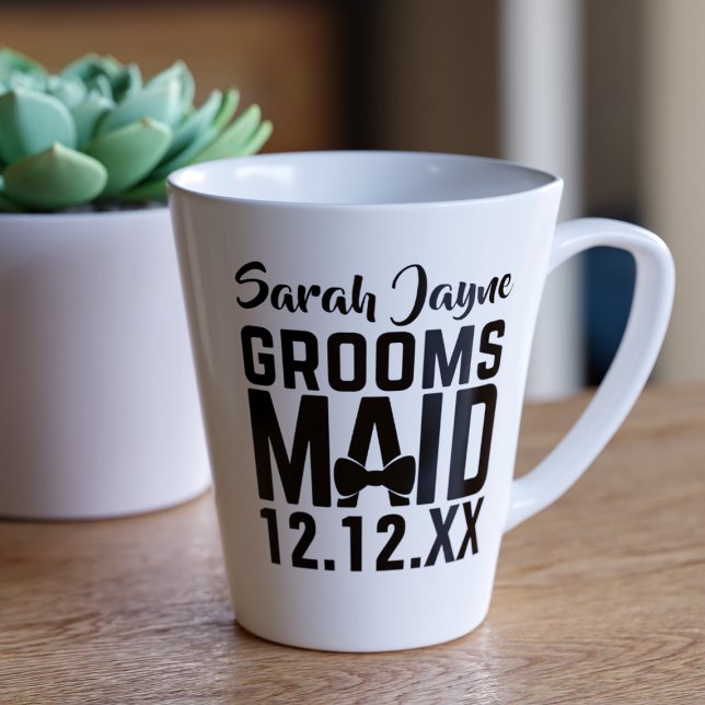 Cadeau de Demoiselle d'Honneur pour le Marié Tasse (Wedding Party Groomsmaid Gift Latte Coffee Mug)