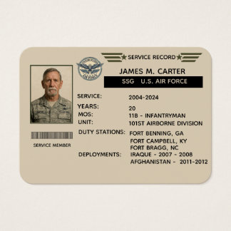 Cadeau de dossier de service militaire de l'armée