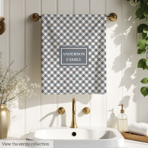 Cadeau de famille personnalisé Tartan Gris Classiq