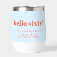 Cadeau de fête d'anniversaire Bleu Orange Hello So