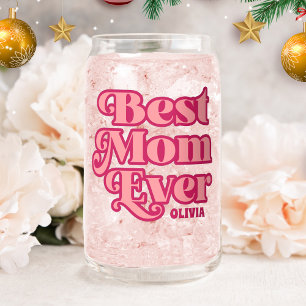 Cadeau de fête des mères rose groovy rétro pour la