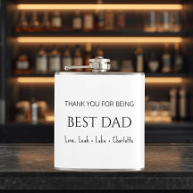 Cadeau de flasque personnalisé pour le meilleur pa