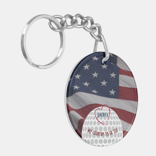 Cadeau de Golfer avec Porte - clé Initiales (Devant gauche)