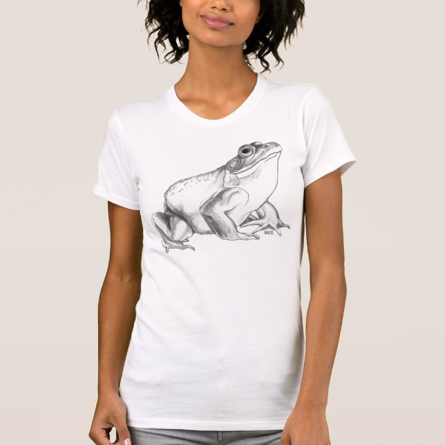 Cadeau de grenouille de cool de T-shirt d'art de (Devant)