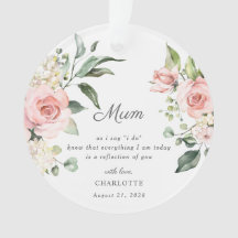 Cadeau de la mère de la mariée en forme d'ornement