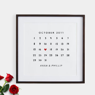 Cadeau de la Saint-Valentin, Affiche de calendrier