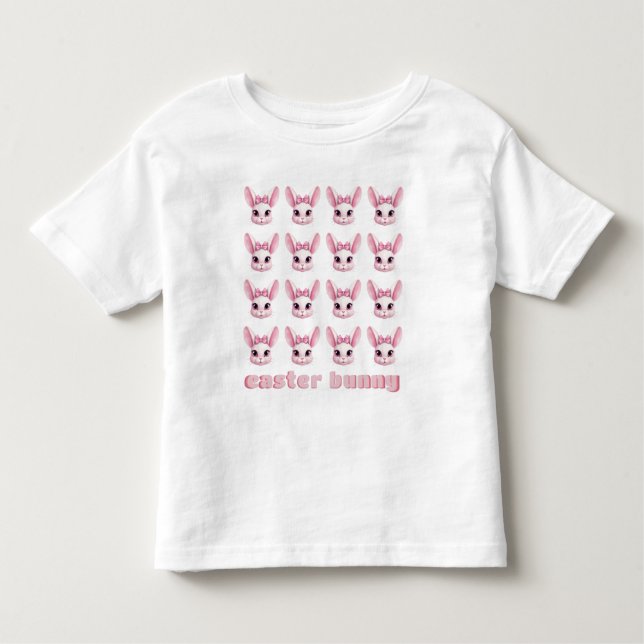 Cadeau de lapin de Pâques en rose mignon T-shirt p (Devant)