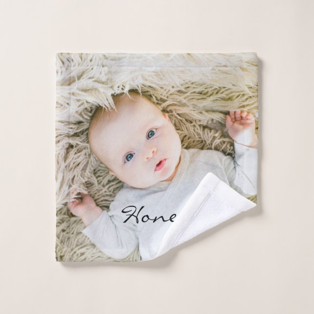 cadeau de maman personnalisée Laver linge avec pho (Gant de toilette)