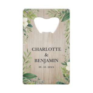 Cadeau de mariage en bois avec bordure florale rus