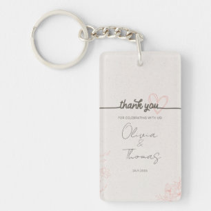Cadeau de mariage floral rose minimaliste