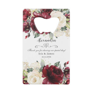 Cadeau de mariage floral verdure ivoire Bourgogne