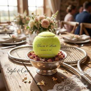 Cadeau de mariage original en balle de tennis avec