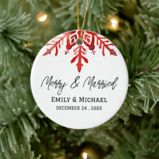 Cadeau de mariage Ornement de Noël