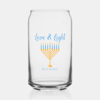 Cadeau de menorah personnalisé pour Hanukkah Love 