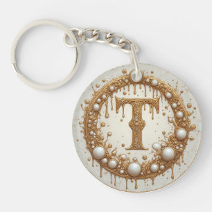 Cadeau de motif de bijou à initiale T monogramme d