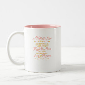 Cadeau de mug citation inspirante d'amour maternel