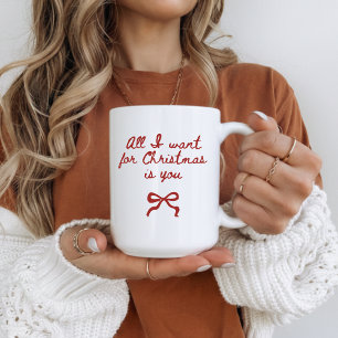 Cadeau de mug de Noël romantique pour elle ou peti