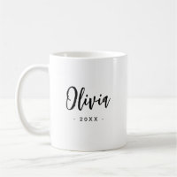 Cadeau de mug moderne demoiselle d'honneur | Noir