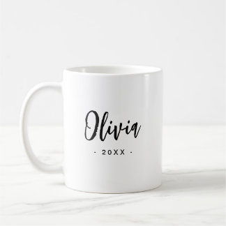 Cadeau de mug moderne demoiselle d'honneur | Noir