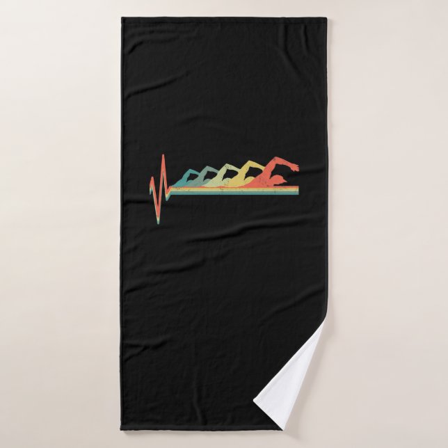 Cadeau de natation Heartbeat Premium (Serviette de bain)