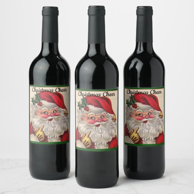 Cadeau de Noël 6 Vins Étiquettes VOTRE NOM - Mélan (Bouteilles)