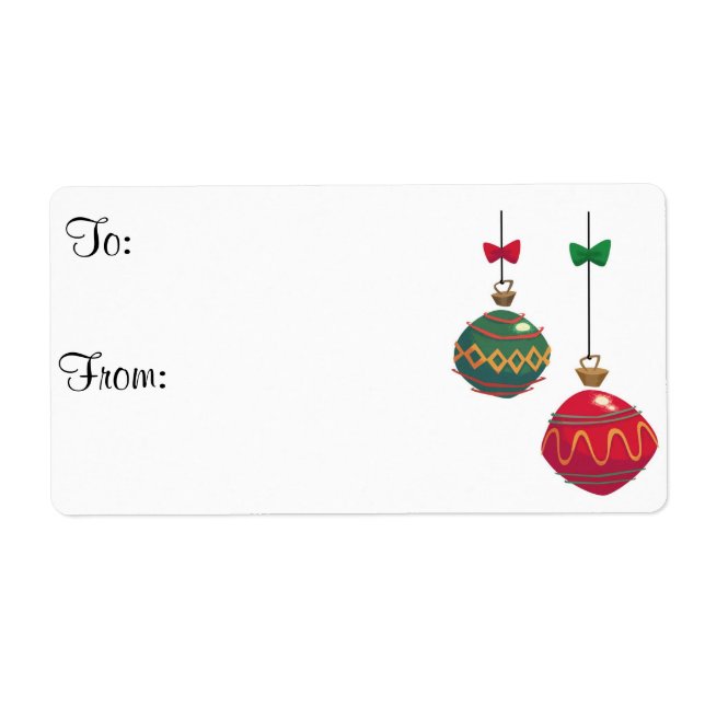 Cadeau de Noël à/à partir des étiquettes (Devant)