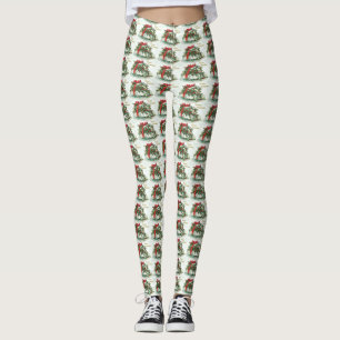 Cadeau de Noël avec Bow rouge et Leggings Holly