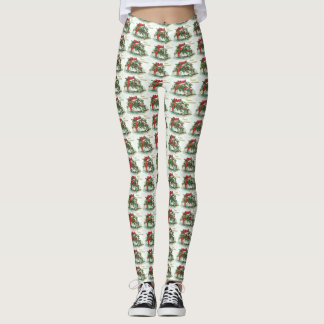 Cadeau de Noël avec Bow rouge et Leggings Holly